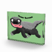 ハチミツおもしろいバジャー漫画イラストレーション フォトブロック (右)