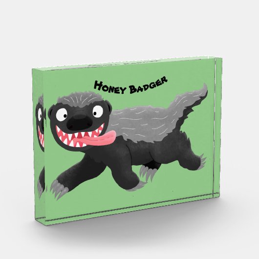 ハチミツおもしろいバジャー漫画イラストレーション フォトブロック (左)