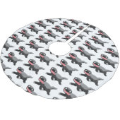 ハチミツおもしろいバジャー漫画イラストレーション ブラッシュドポリエステルツリースカート (アングル)