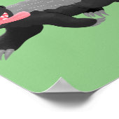 ハチミツおもしろいバジャー漫画イラストレーション ポスター (角)