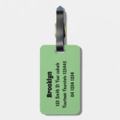 ハチミツおもしろいバジャー漫画イラストレーション ラゲッジタグ (裏面縦)