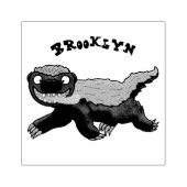 ハチミツおもしろいバジャー漫画イラストレーション ラバースタンプ (インプリント)