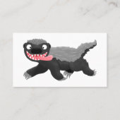 ハチミツおもしろいバジャー漫画イラストレーション 名刺 (裏面)