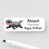 ハチミツおもしろいバジャー漫画イラストレーション 名札 (インサイチュ)