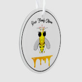 ハチミツが垂れ下がるミツバチ オーナメント (正面)