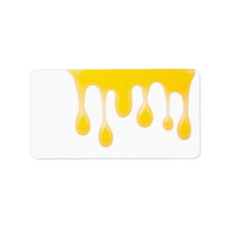 ハチミツが白い背景で孤立 ラベル