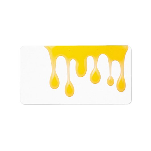 ハチミツが白い背景で孤立 ラベル (正面)