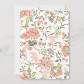 ハチミツとコリブリの桃の花 招待状 (裏面)