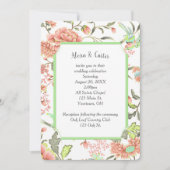 ハチミツとコリブリの桃の花 招待状 (正面)