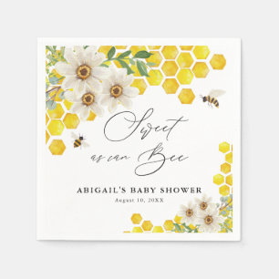ハチミツとデイジーは甘いCan Bee Baby Shower スタンダードカクテルナプキン