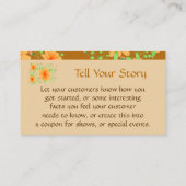 ハチミツとトーストのアーモンド花の名刺 割引カード (裏面)