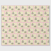 ハチミツとハニカムベビーシャワーまたは誕生日 ラッピングペーパー (フラット)