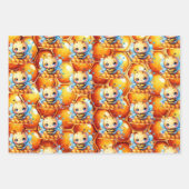 ハチミツとハニカムベビーシャワー ラッピングペーパーシート (正面)