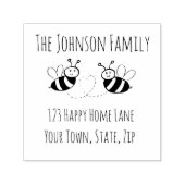 ハチミツとハートの住所スタンプ セルフインキングスタンプ (デザイン)