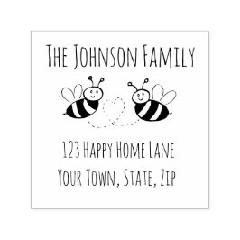 ハチミツとハートの住所スタンプ セルフインキングスタンプ