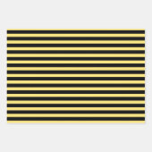 ハチミツとハート&ハニカムパターン ラッピングペーパーシート (正面3)