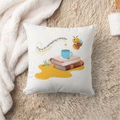 ハチミツに甘えてお茶を飲みかわいいおもしろい|過去記事 クッション (ブランケット)