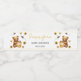 ハチミツのまわりに黄男女兼用色ベビーシャワー ペットボトルラベル