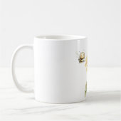 ハチミツのように甘いひまわりと蜂 コーヒーマグカップ (左)