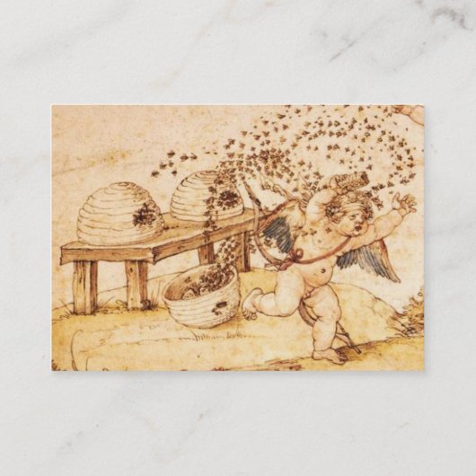 ハチミツのイエローワックスシール 名刺 (裏面)