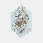 ハチミツのイナゴに生息するオードボンの果樹園オリオール ガラスオーナメント (正面左)