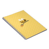 ハチミツのスプーンとミツバチ ノートブック (右側)