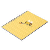 ハチミツのスプーンとミツバチ ノートブック (左側)