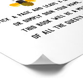 ハチミツの小さな道にベビーのサインを望む ポスター (角)