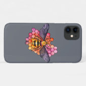ハチミツの巣を作るミツバチ Case-Mate iPhoneケース (裏面(横))