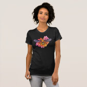 ハチミツの巣を作るミツバチ Tシャツ (正面フル)