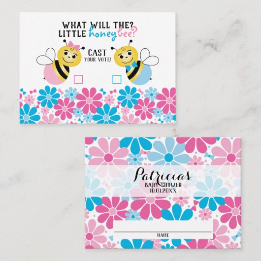 ハチミツの投票カード 名刺 (正面/裏面)