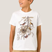 ハチミツの木に咲くオードボンの果樹園オリオール Tシャツ (正面)