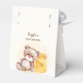 ハチミツの瓶テディベアbearly waitベビーシャワー フェイバーボックス (裏面サイド)