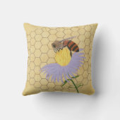 ハチミツの花の巣枕の上 クッション (裏面)