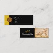 ハチミツの茶色のワックスシール/蜂蜜の泥棒のキューピッド スキニー名刺 (正面/裏面)