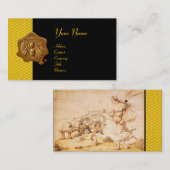 ハチミツの茶色のワックスシール/蜂蜜の泥棒のキューピッド 名刺 (正面/裏面)