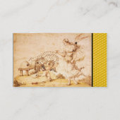 ハチミツの茶色のワックスシール/蜂蜜の泥棒のキューピッド 名刺 (裏面)