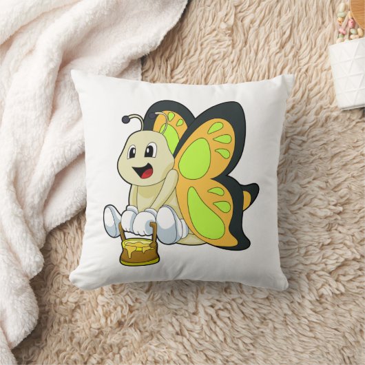 ハチミツの蝶 クッション (ブランケット)