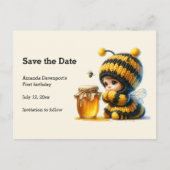 ハチミツの衣装を着たかわいい女の子|過去記事 案内ポストカード (正面)