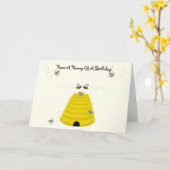 ハチミツの誕生日 カード (黄色い花)