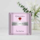 ハチミツの15歳の誕生日パーティー・キンセアニエラ　保存日時 招待状 (スタンド正面)