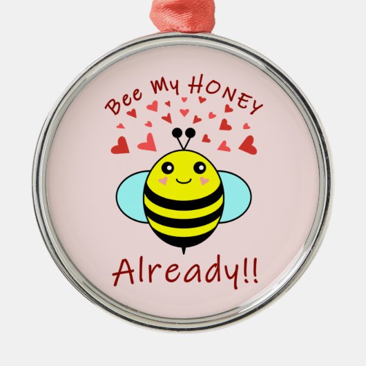 ハチミツもう!!かわいいビー メタルオーナメント (正面)