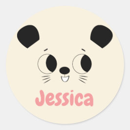 ハチミツよくはしゃぐベアのスライド ラウンドシール