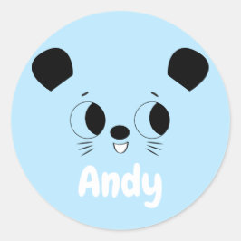 ハチミツよくはしゃぐベアのスライド ラウンドシール