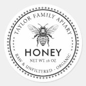 ハチミツカスタムの花 ラウンドシール (正面)