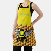 ハチミツバチの巣模様かわいい虫の養蜂名 エプロン (インサイチュ)