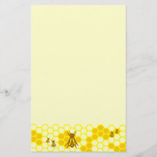 ハチミツバチイエローハニカム文房具 便箋 (正面)