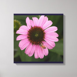 ハチミツバチオンガーデンフラワー キャンバスプリント