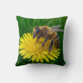 ハチミツバチオンザイエローダンデリオン クッション (裏面)