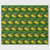 ハチミツバチオンザイエローダンデリオン ラッピングペーパー (フラット)